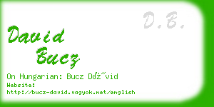 david bucz business card